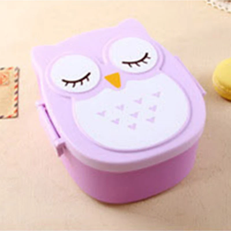 Cartoon Children Owl Lunch Box Food Fruit Storage Container Portable Baby Bento Box Safe Food Picnic Container Lunchbox BB5065 (8)