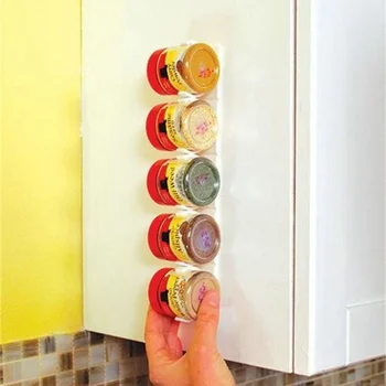 

New 20 Cabinet Door Spice Clips Spice Clips Organizer Rack Store Spice Gripper Clip Strips Kitchen Cans Storage Shelf