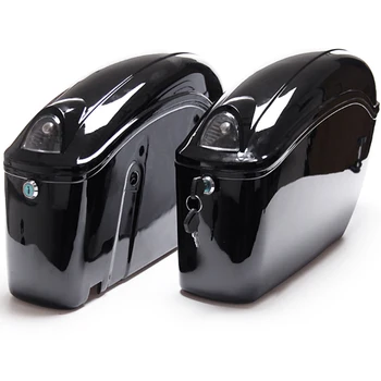 

Pair of Motorcycle Hard Saddlebags Side Case with Blinker for Harley Universal
