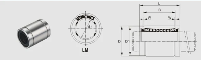 LM10UU 10 мм линейный шариковый подшипник линейный подшипник 10 мм 3d принтер LM10 3D принтер ЧПУ части