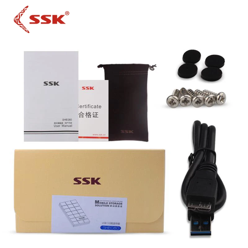 SSK SHE080 USB 3,0 HDD корпус 2,5 дюймов SATA HDD чехол последовательный порт жесткий диск коробка внешний жесткий диск HDD корпус