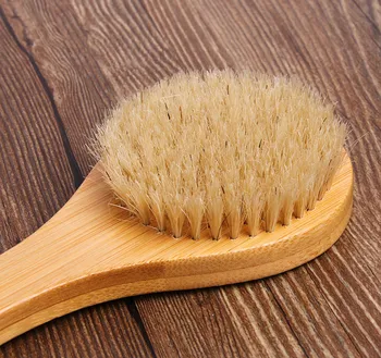 Long Handle Wooden Bath Shower Body Back Brush Spa Scrubber Soap Cleaner Exfoliating Bathroom Tools -5 4
