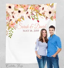 Wedding Backdrops Name And Get Free Shipping On Aliexpress Personalized Wedding Photography Backdrop Fl Photo Booth Banner With Name
