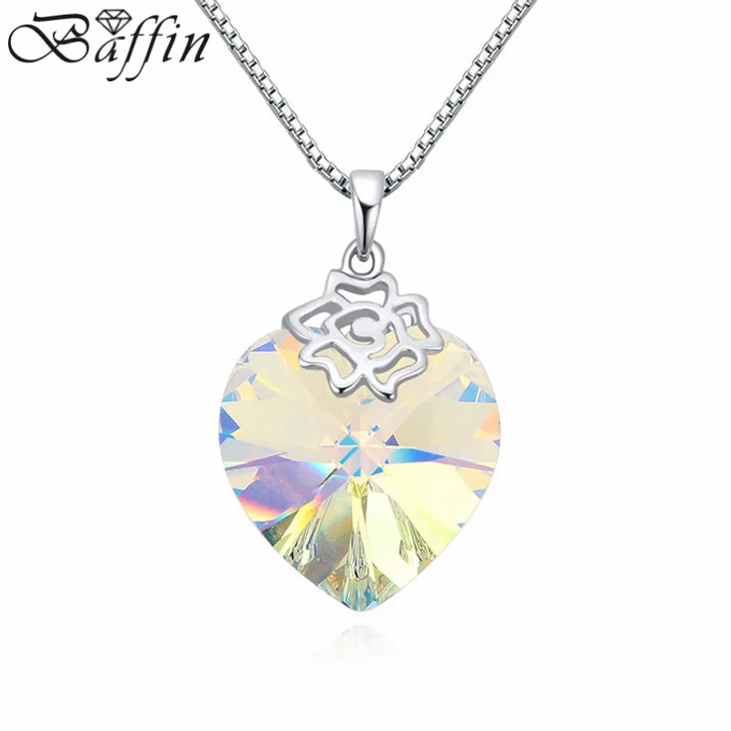 

100% Original Crystals From Swarovski Elements Heart Pendant Necklace For Women Jewelry Party Accessories Best Gifts