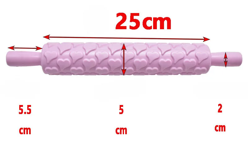 Ibaking Пластиковый валик печенье с мастикой теста тисненый валик с тиснением цветочным узором сердца текстуры Торт Инструменты для выпечки