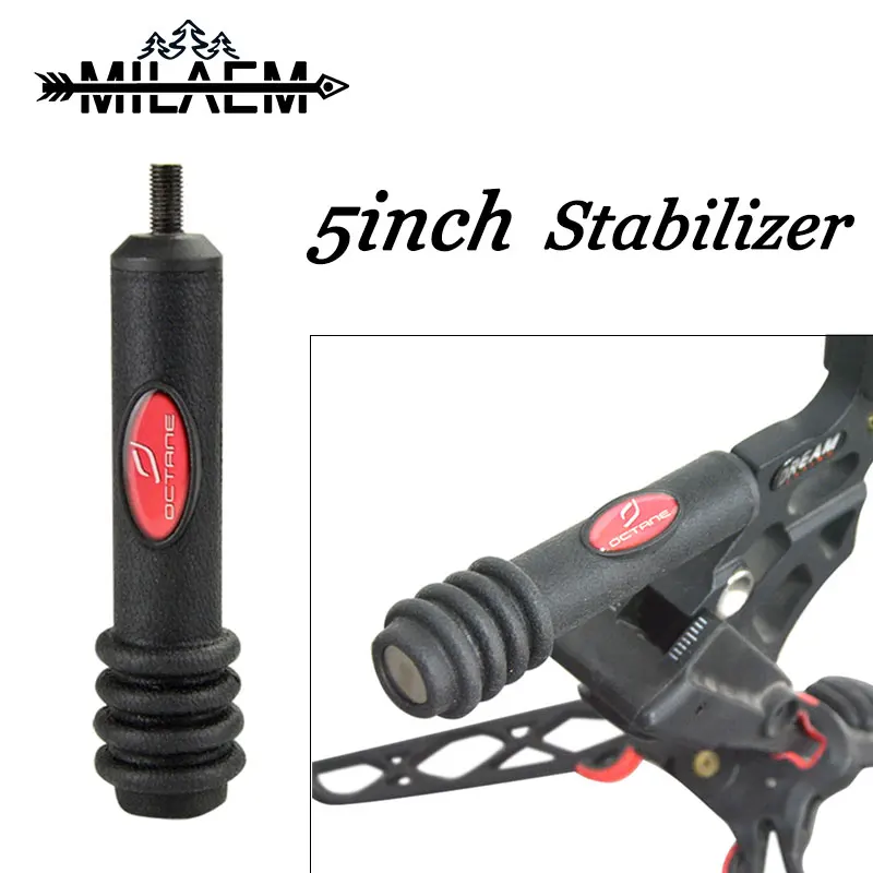

1pc 5inch Archery Compound Bow Stabilizer Rubber Damper Shocker Absorption Damping Rod Outdoor Sports Shooting Accessories