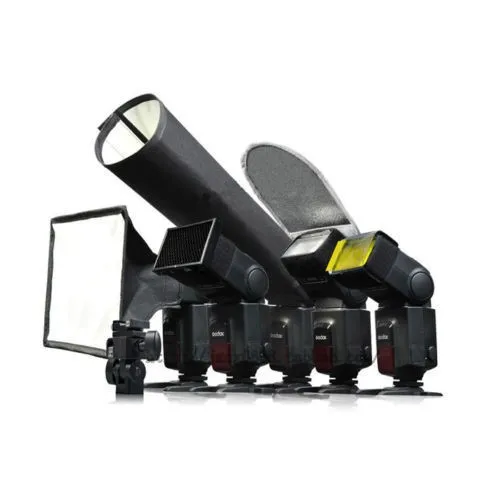 

Godox SA-K6 6 in 1 Speedlite Accessories Kit Softbox Filter Reflector Diffuser Gel Bracket Kit for Canon YONGNUO Nikon Flashes