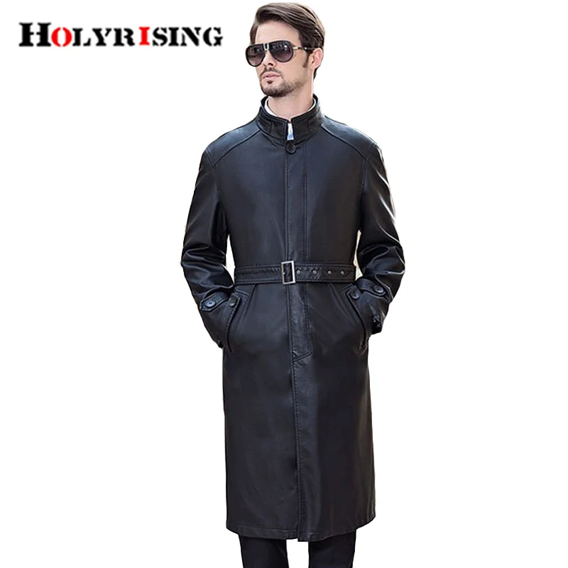 ディーラー販売 ロングブラックトレンチコート メンズカジュアルトレンチコート スタンドカラー 防塵 シングルブレスト 17 秋冬 コレクションm 3xl 買取 店舗 Agosto Com Tr