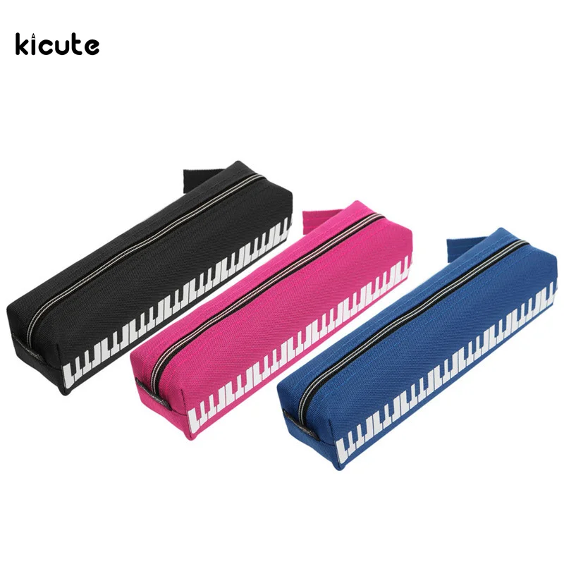

Cute Mini Pencil Bag Pen Eraser Ruler Holder Home Sundries Pouch Bag Cloth Musical Piano Keyboard Storage Bags Stationery