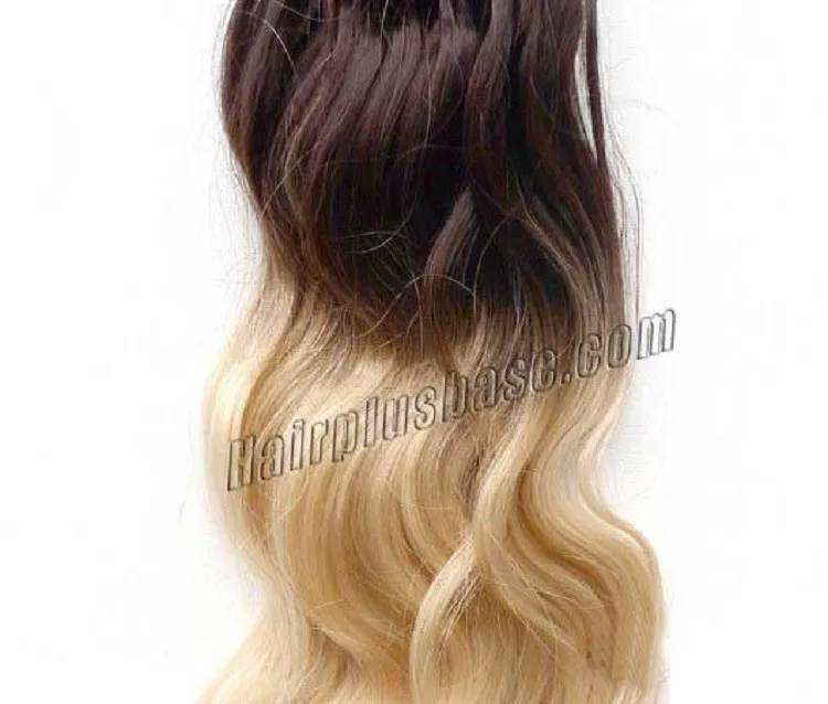 Body Wave Ombre Micro Loop Hair Extensions 16 28 Two Tone Ombre