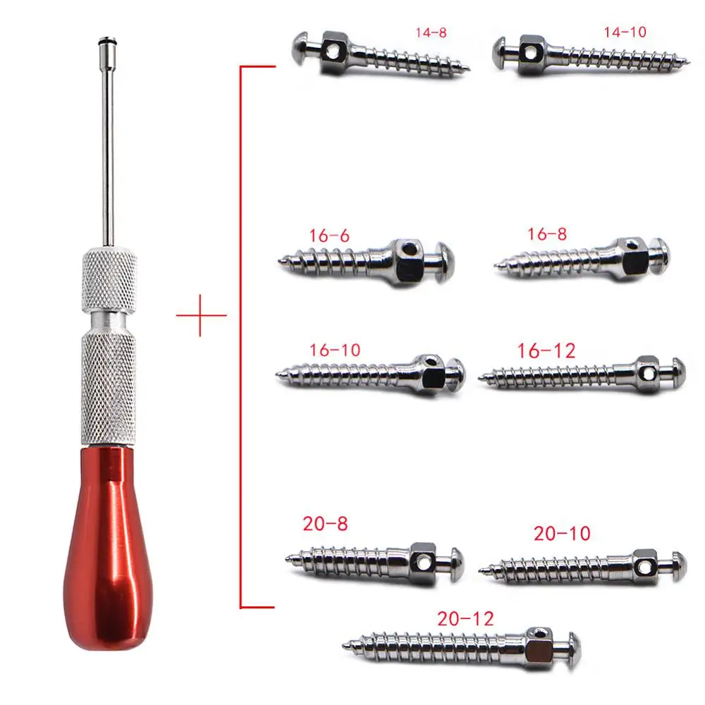 Зубной микро отвертка для имплантатов самосверлящий инструмент ортодонтический подходящий инструмент стоматологические инструменты 14*6 14*8 16*6 16*10 16*12