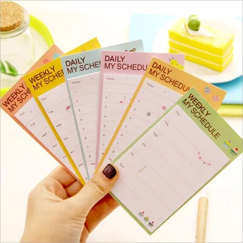 

New Creative Fresh Weekly & Daily Students Schedule Notepad/Sticky Note Memo/Message Post/Writing scratch pad G061