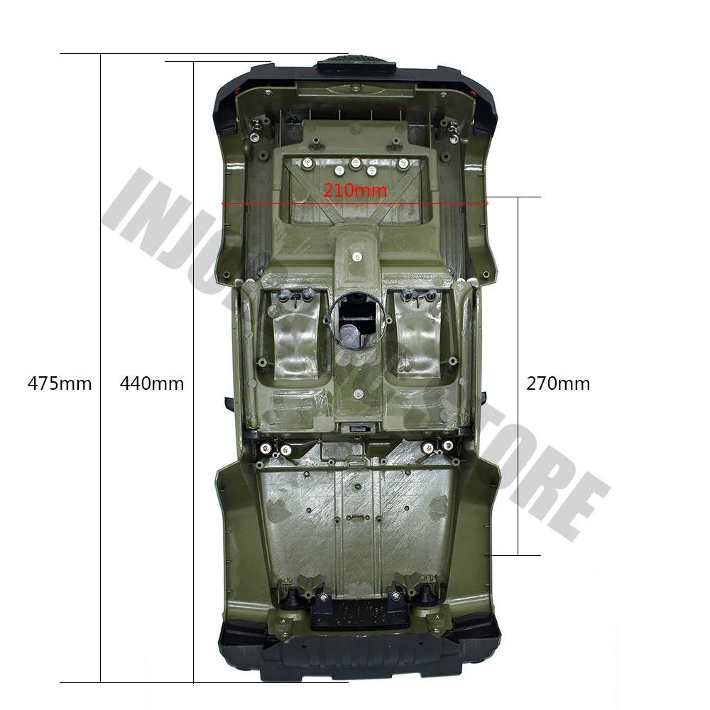 INJORA 270 мм Колесная база оливково-зеленый Жесткий Пластиковый корпус для осевой SCX10 D90 Jeep Wrangler Body