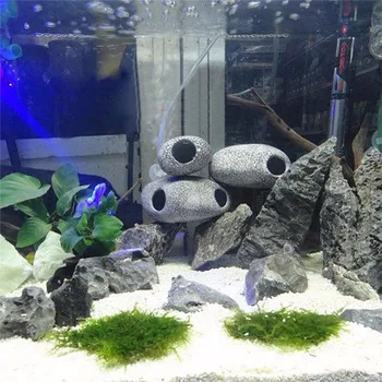 

Cichlid Stone Aquarium Fish Tank Pond Ornament Decoration Shrimp Breeding Rock Cave Ceramic Stones Tank Landscape
