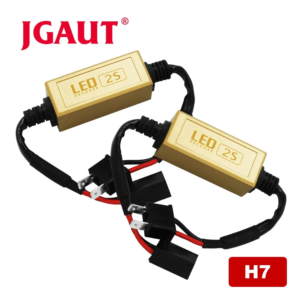 JGAUT H1 H4 H7 H8 H9 H11 HB3 9005 HB4 9006 светодиодный фары Противотуманные фары DRL led нагрузочный резистор Canbus Error Free проводной компенсатор, декодер