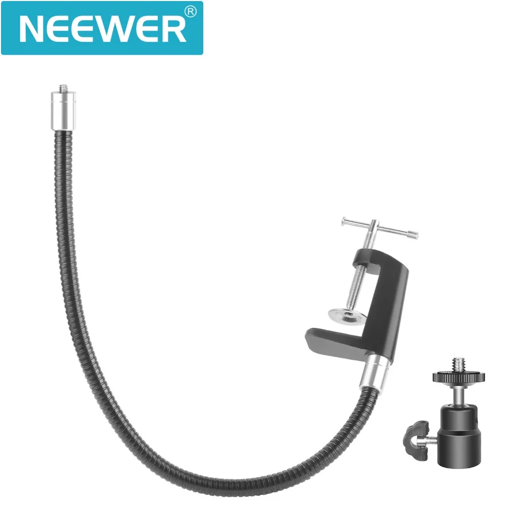 Kaufen Neewer 25 zoll 13,3 zoll Flexible Jaw Lange Arm Swivel Clamp Clip Halter Stehen, schwanenhals Halterung für Webcam