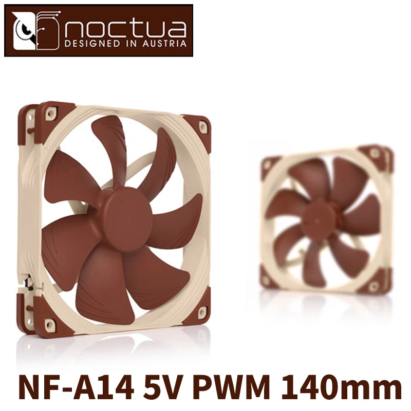 Noctua NF-A14 5V PWM 140 мм вентилятор охлаждения процессора или радиатора чехол для компьютера процессор теплоотвод кулер низкий уровень шума вентилятор