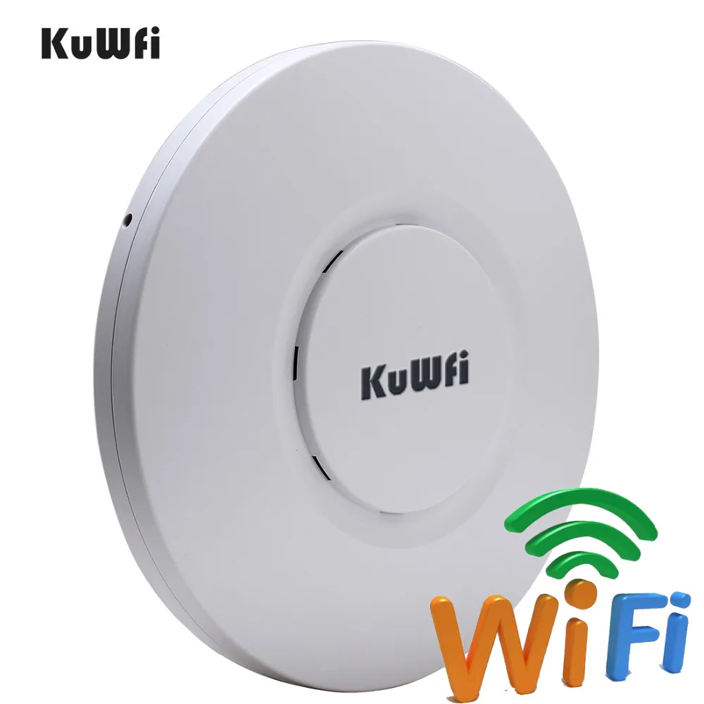 KuWfi Крытый Беспроводной маршрутизатор 300 Мбит/с потолочная AP 2 4 ГГц Wi Fi точка