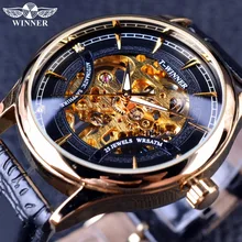 Winner, модные часы с черной золотой звездой, роскошный дизайн, мужские часы, лучший бренд, роскошные механические часы с скелетом, мужские наручные часы