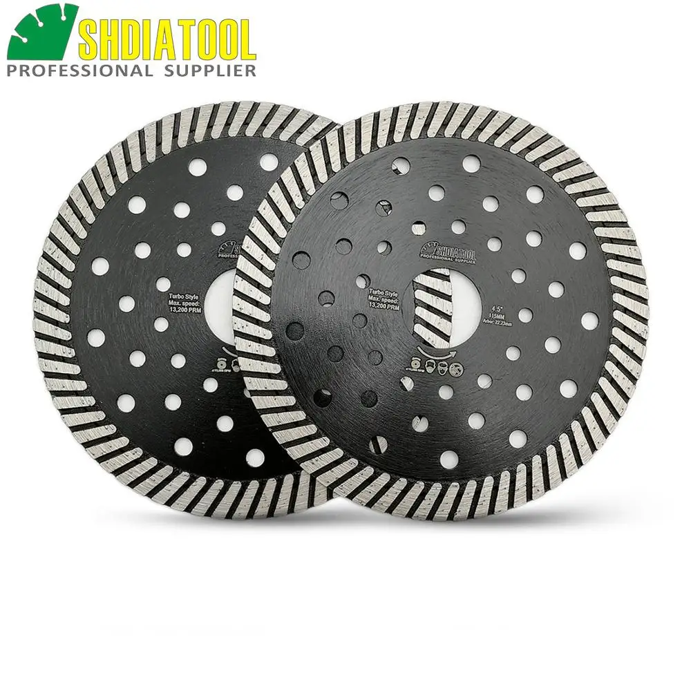 Diatool 2 шт. 4.5 &quotDiamond горячего прессования Узкое Лезвие Turbo быстро Резка Скорость