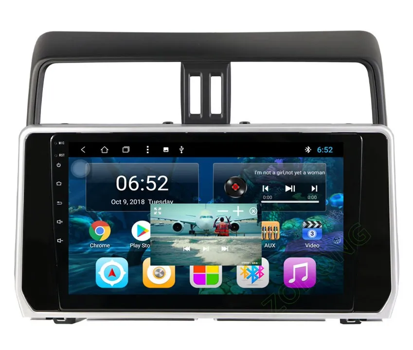 Discount 2.5D 10.2 inch Octa 8 Core 2G+32Gb Android Car DVD Player for Toyota Land cruiser Prado 150 2018 2019 autoadio GPS Navigation BT 23