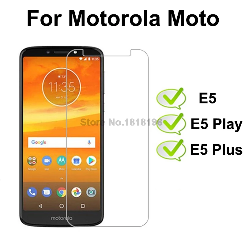 Для MOTOROLA MOTO E5 PLAY PLUS защита экрана из закаленного стекла 9H Защитная пленка для телефона E 5 E5 Play pelicula de vidro