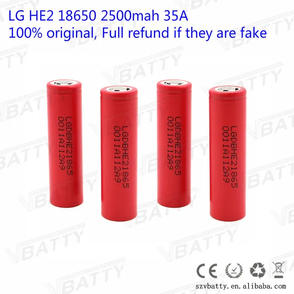 1 шт ForLG HE2 Li-Ion Тип сотового 18650 HE2 2500mAh 3,7 V аккумуляторная батарея forLG