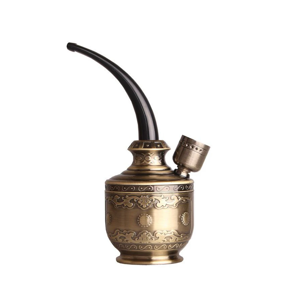 New Bronze Water Smoking Pipe Hookah Water Pipes Cigarette Holder Pipe