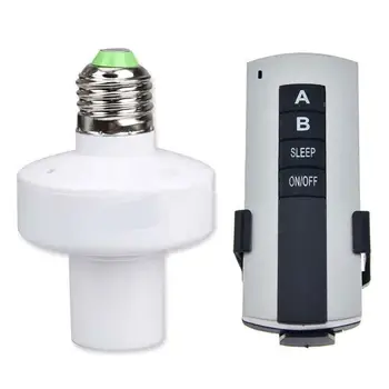 

Adeeing E27 Screw Wireless Remote Control Light Lamp Bulb Holder Cap Socket Switch Converter Splitter Adapter Lamp Holder