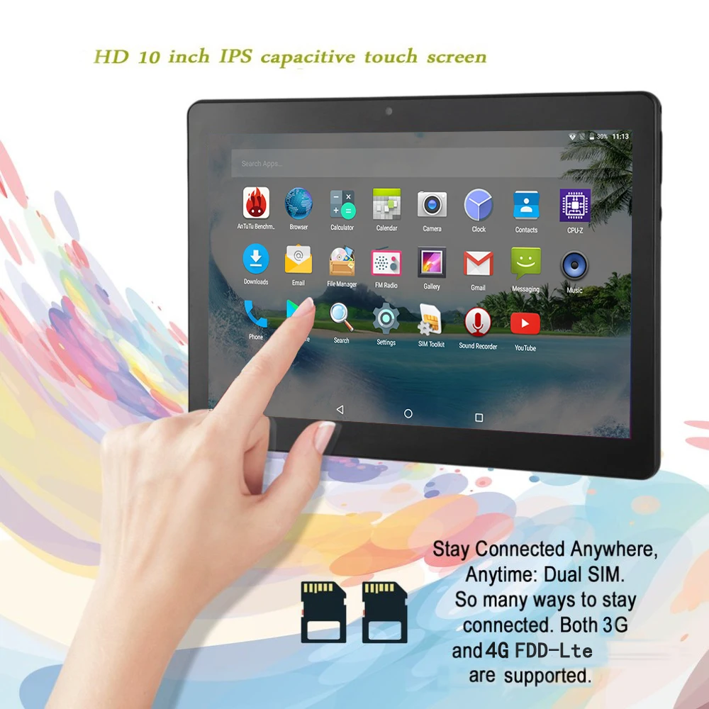 2018 Google 10 inch tablet Android 7.0 tablet 4G LTE Deca/10 Core 4GB