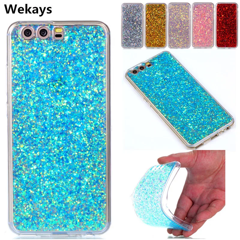 

Wekays Case For Huawei P10 Bling Glitter Fundas Cases For Coque Huawei Ascend P8 Lite 2017 P9 Lite P10 P10 Lite Back Cover Case