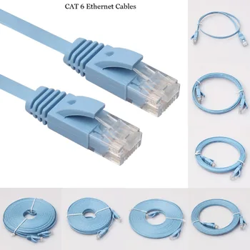

1M/2M/3M/5M/8M/10M/15M Ethernet Cables Flat CAT6 Flat UTP Ethernet Network Cable RJ45 Patch LAN cable /Ethernet Cables for ps4