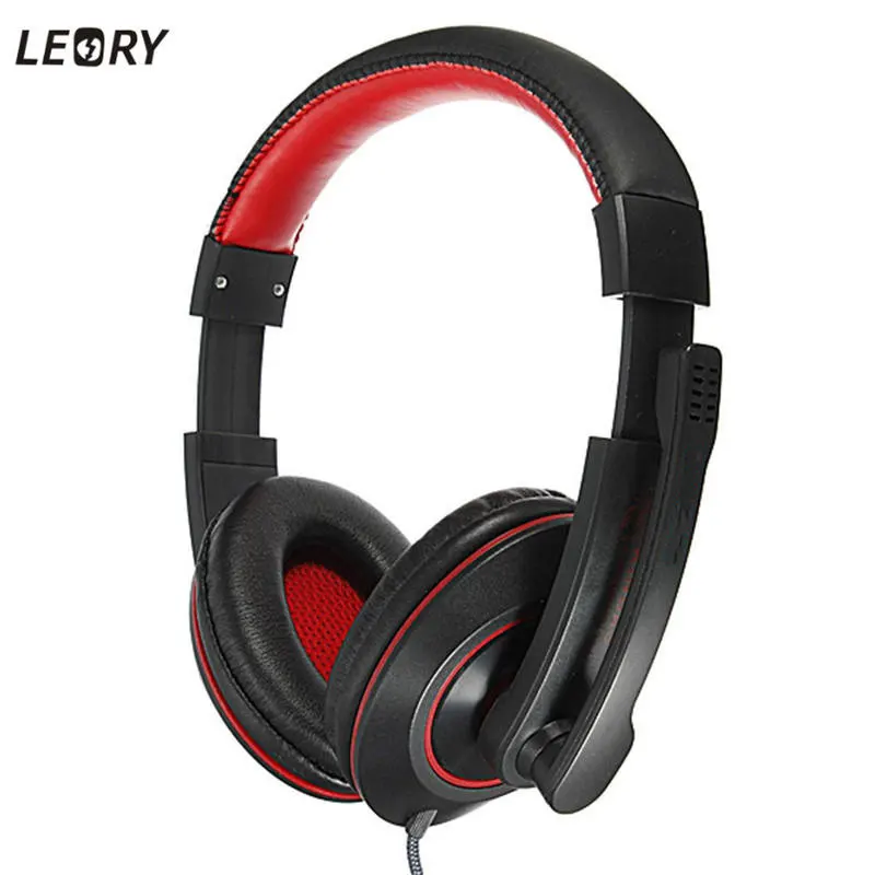 

LEORY Noise Isolating 3.5mm Stereo Gaming Headphone Headset Earphone with Mic Microphone for PC Laptop Skype