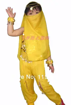 

Child belly dance set child indian dance costume performance wear dance clothes