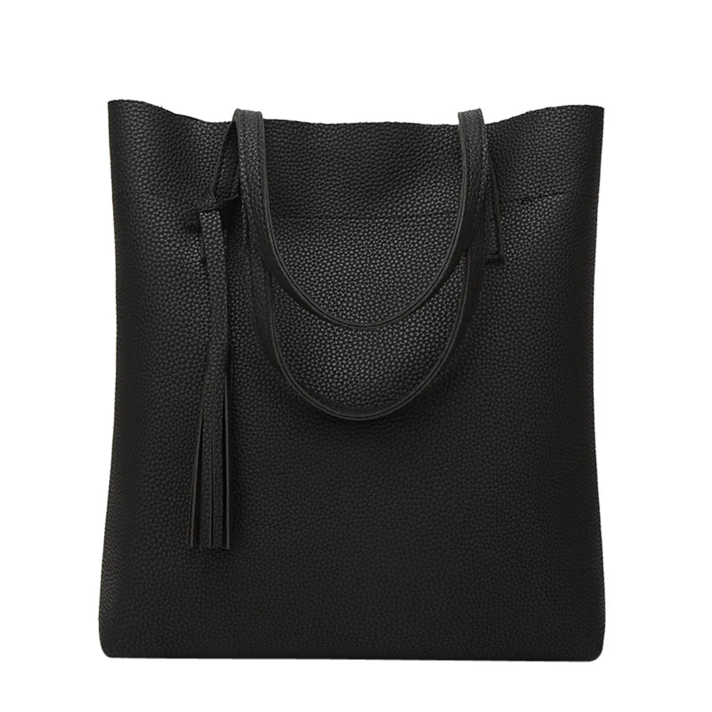 

OCARDIAN-Handbag Bucket Bag Women 2019 Runway Fashion Casual Leather Shopper Large Shoulder Crossbody Tassel Female Bag 7J19