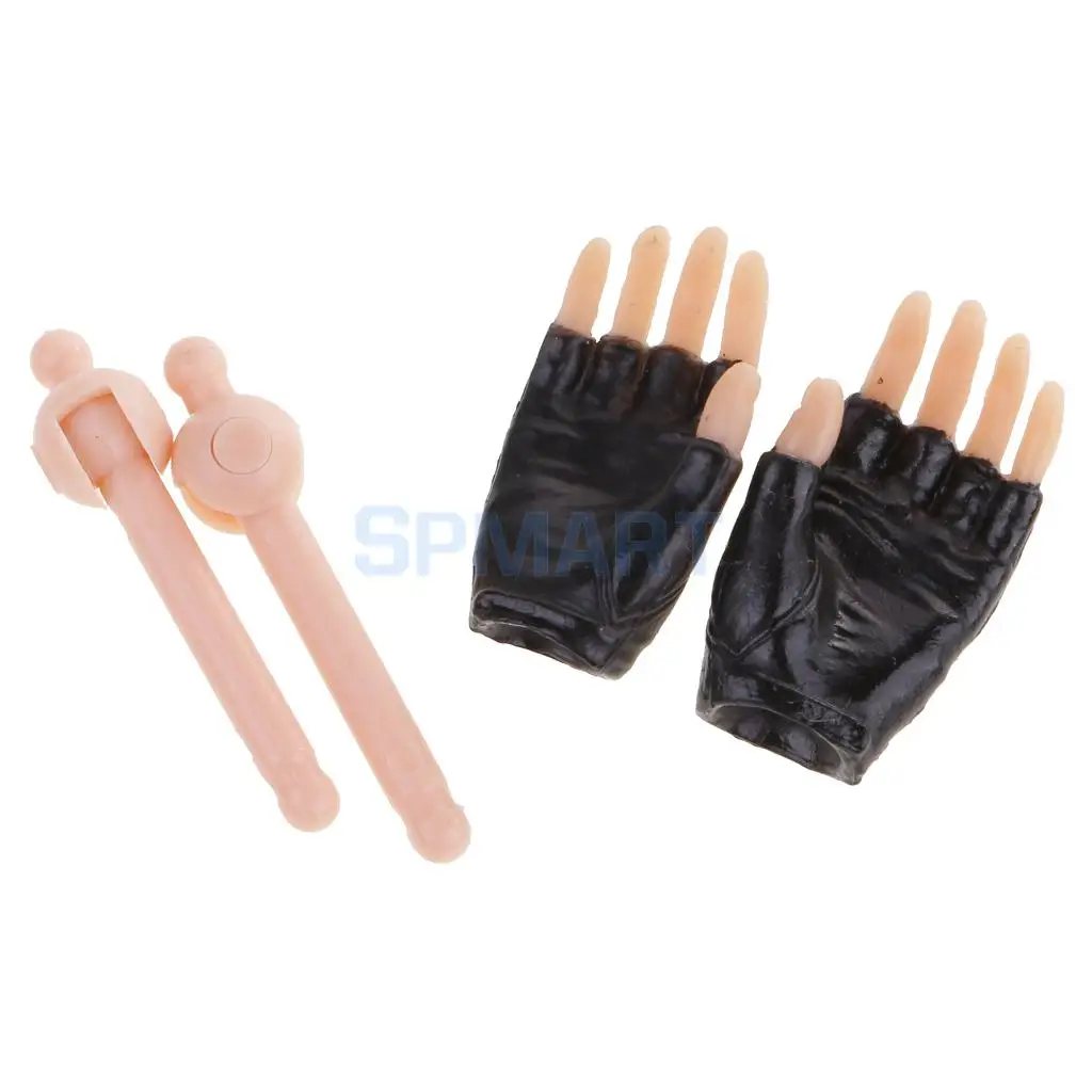 1:6 Scale Male/Female Gloved Hands for 12