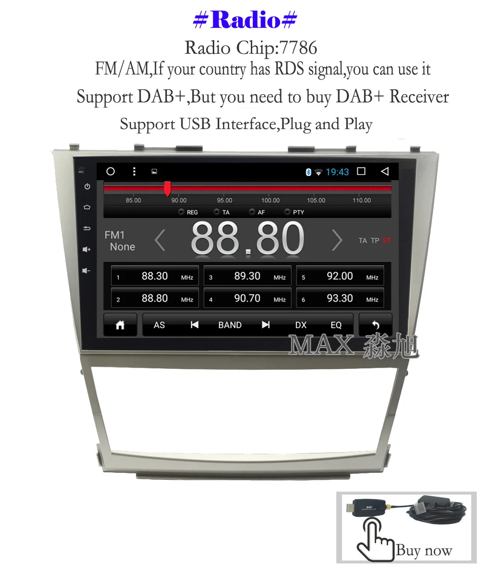 Sale MAX GPS Navigation System Android 8.1 2G 32G Car DVD Player for Toyota Camry 2006 2007 2008 2009 2010 2011 Car Radio BT 4G WiFi 4