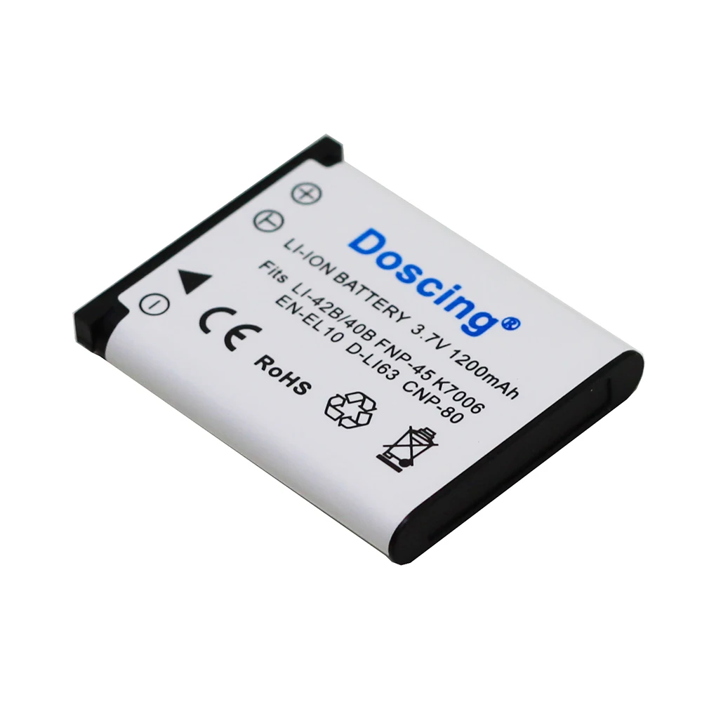 4 P Li 42B 40B Батарея для Olympus NP 45 + USB двойной Зарядное устройство Nikon EN EL10 D Li63 Li108 80 CNP80