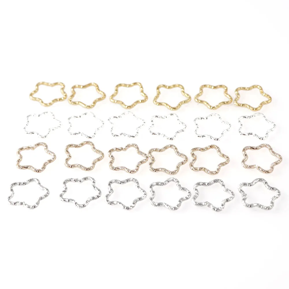 4Color-50Pieces-Korean-Style-Plum-Blossom-Jump-Rings-fashion-Twisted-Copper-Closed-Rings-For-Diy-Fashion