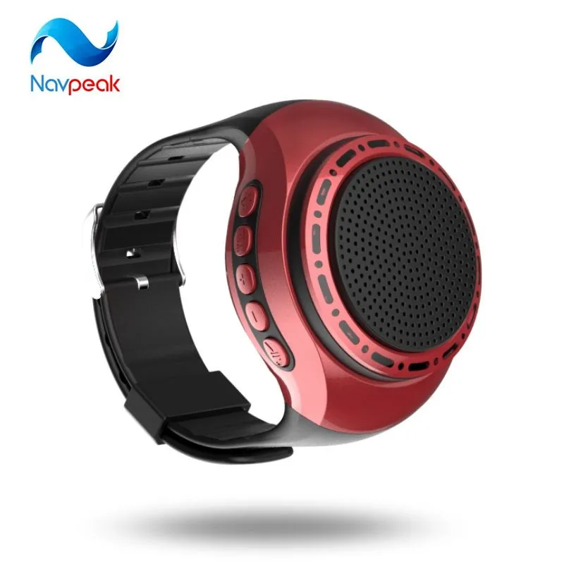 

10pcs/lot Nevpeak Watch Bluetooth Speaker with Radio Function Stereo Hand Wear Sports MP3