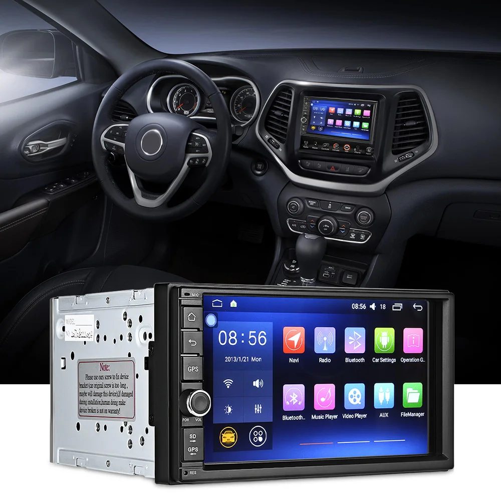 

Car DVD Player Android 6.0.1 OS Button Design 7 inch Multiple Functions Quad-core WiFi Function DVR and GPS RDS Radio Universal