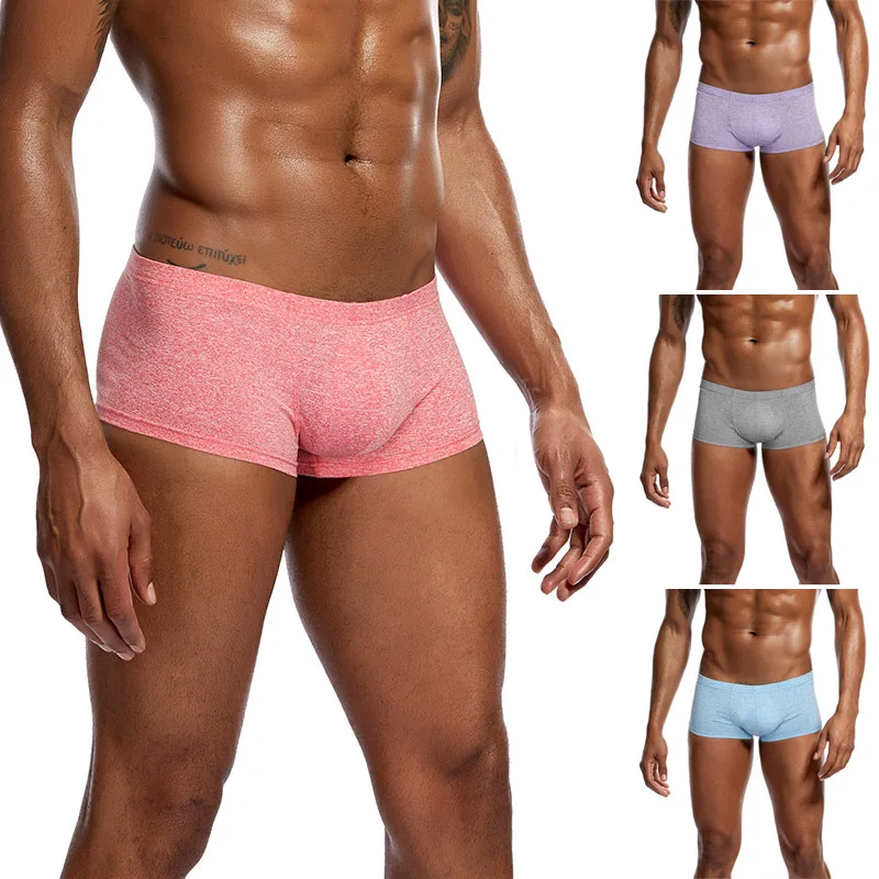 

Hot Men Shorts Underwear Soft Boxers Cotton Solid Shorts Comfortable Underwear Panties HD88