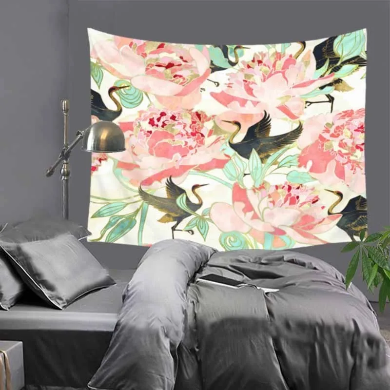 

130x150cm Indian Mandala Colorful flower Printed Tapestry Wall Hanging Beach Throw Mat Hippie Bedspread Yoga Mat Blanket LZC33