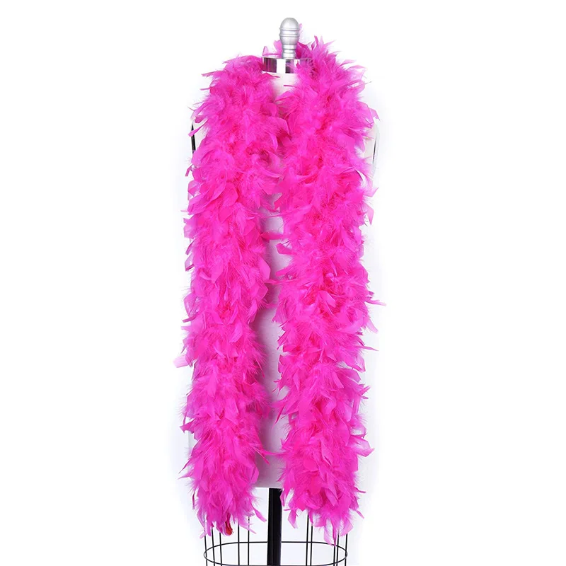 2 метра розовый Супер Сгущает чанделла индейки перья боа отделка 80 г шарф/Mardi Gras boas платье Белый фазаны перья для рукоделия