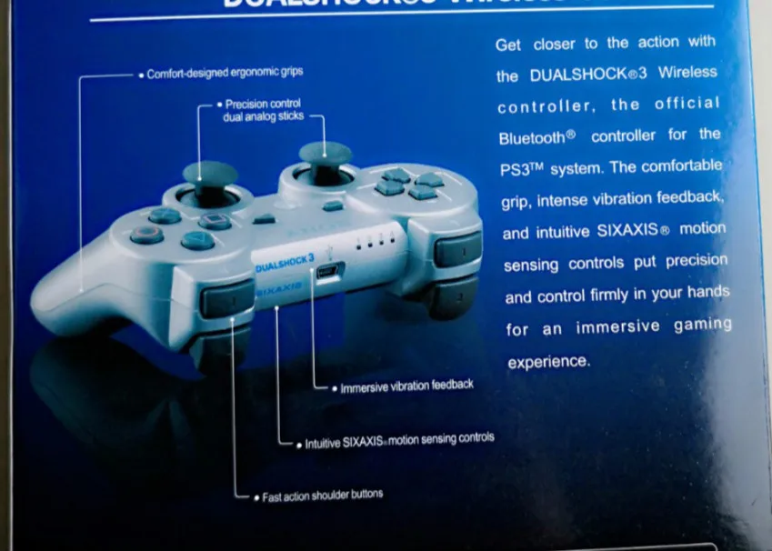 

SixAxis double-vibration For SONY PS3 Controller Bluetooth Gamepad Joystick Wireless Console Sony Playstation 3 Silver