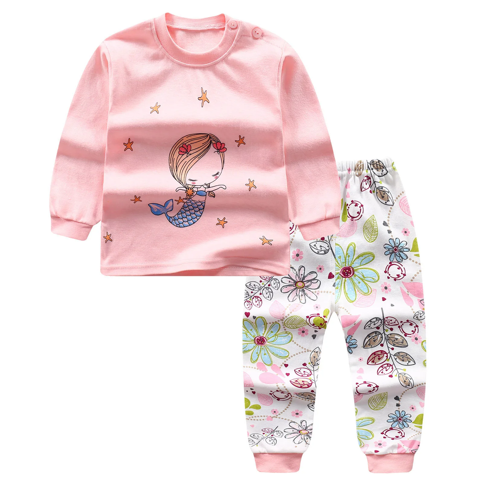 Newborn pajamas children sleepwear baby pajamas sets boys girls animal pyjamas pijamas cotton nightwear clothes kids clothing - Color: 04 meirenyu