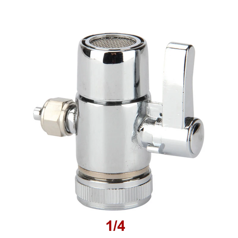 Faucet Adapter Diverter Valve For Reverse Osmosis Water Filter 1/4" Tube Barb