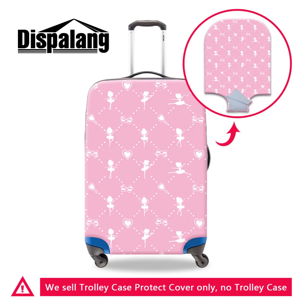 ballet girls luggage  protective cvoer (4) Butterfly Printed Luggage Protective Cover for 18-30 Inch Travel Trolley Suitcase Elastic Waterproof Covers Luggage Accessories