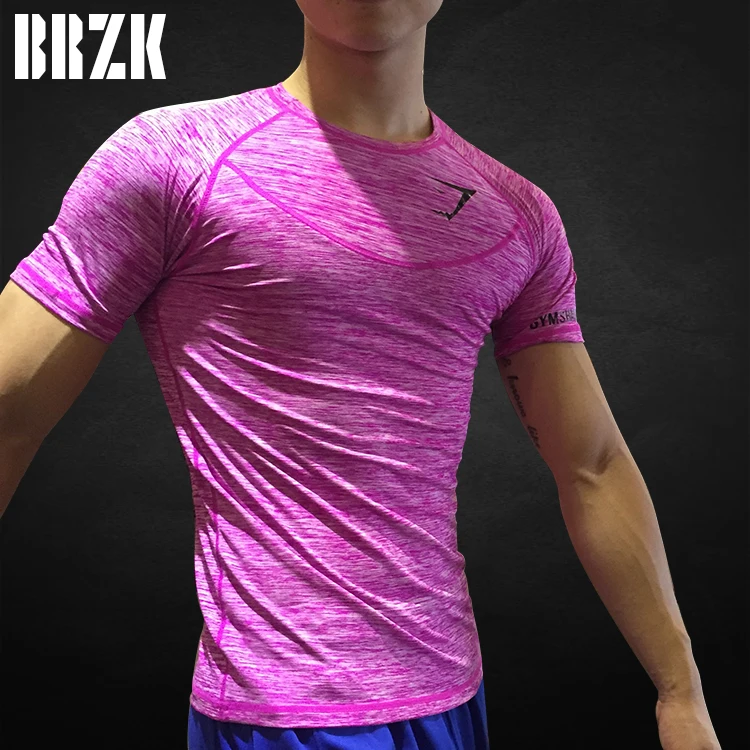 2016 Men s Gymshark cotton t shirt male bodybuilding and fitness shirt sportswear men Muscle Men