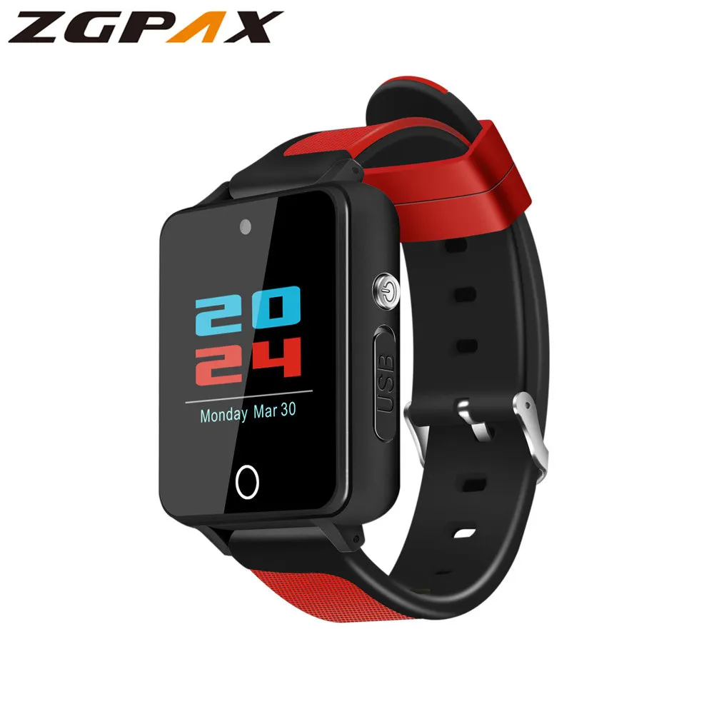 Смарт-часы ZGPAX S9, Android 5,1, MTK6580, 512 МБ+ 4 Гб, поддержка sim-карты TF, Bluetooth 4,0, 3g, gps, Wi-Fi, pk, kw06, QW08, X86, умные часы - Цвет: red